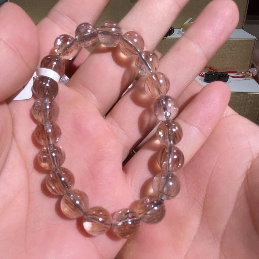 水晶手链未镶嵌黑金超