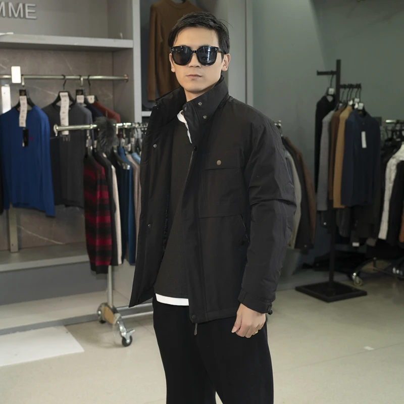 冬季新款男士可脱卸帽休闲羽绒服（39136）