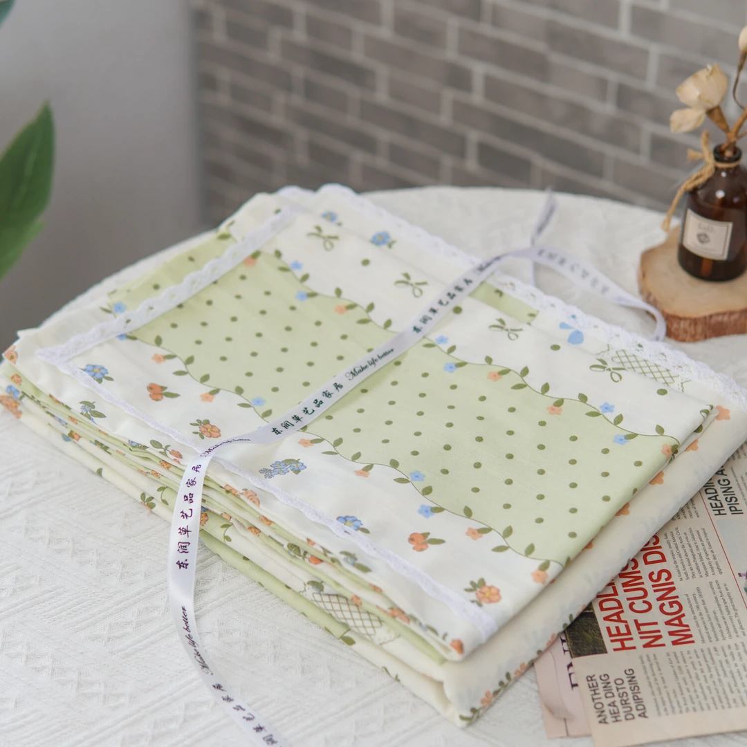 原棉老粗布三件套小清新床单枕套四季款