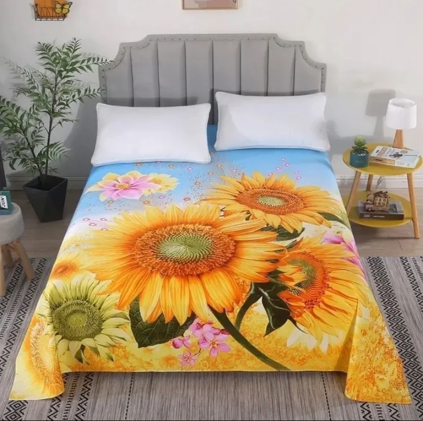 太阳花加厚加密双人床单