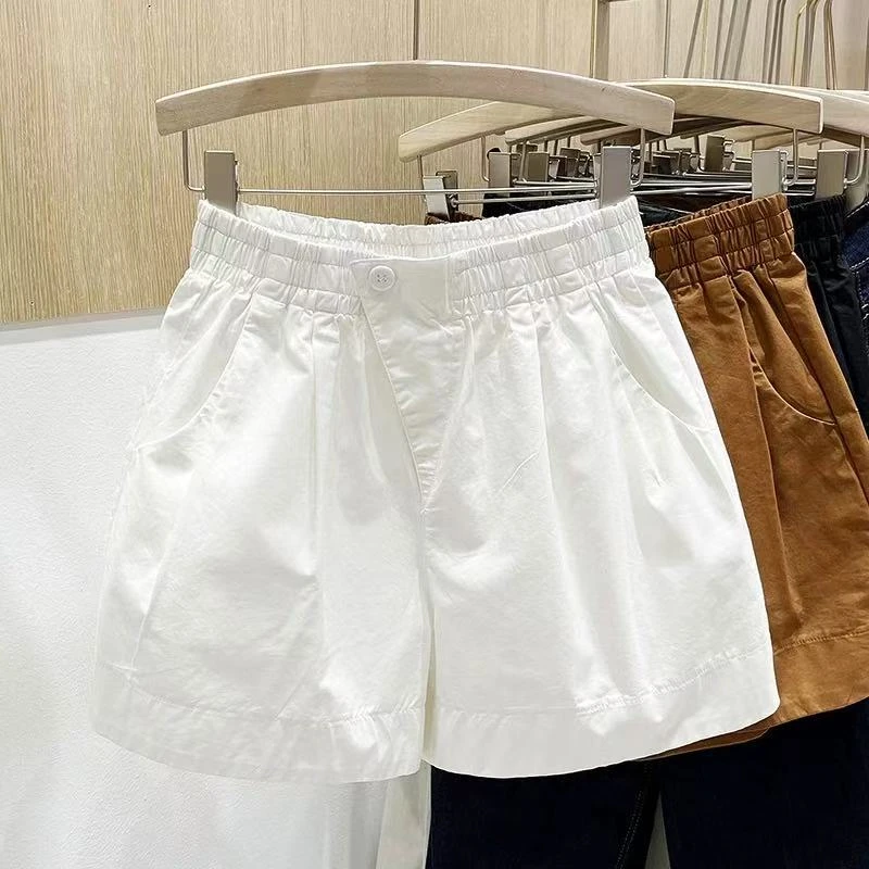 短裤女2025夏季外穿宽松显瘦阔腿裤高腰a字休闲百搭热裤ins潮