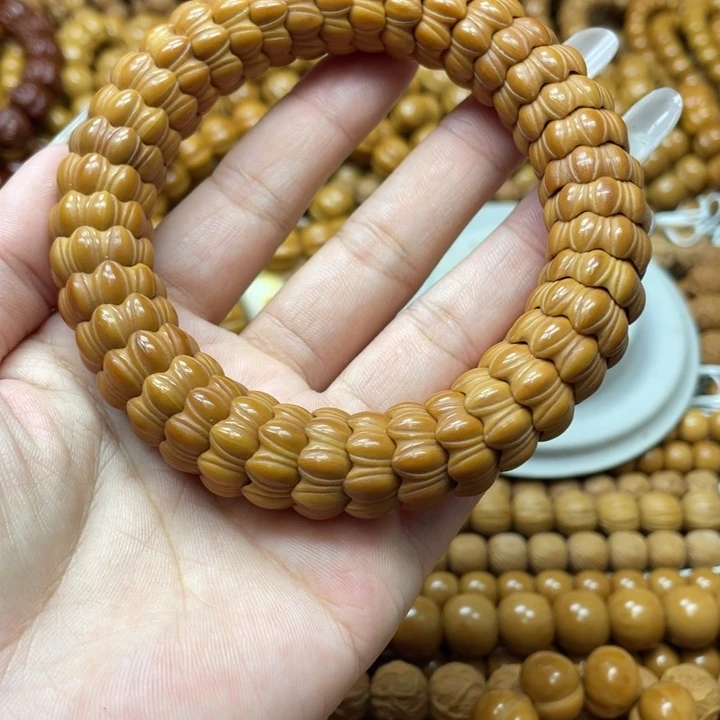 X***·猴头核桃手串微瑕九转莲花