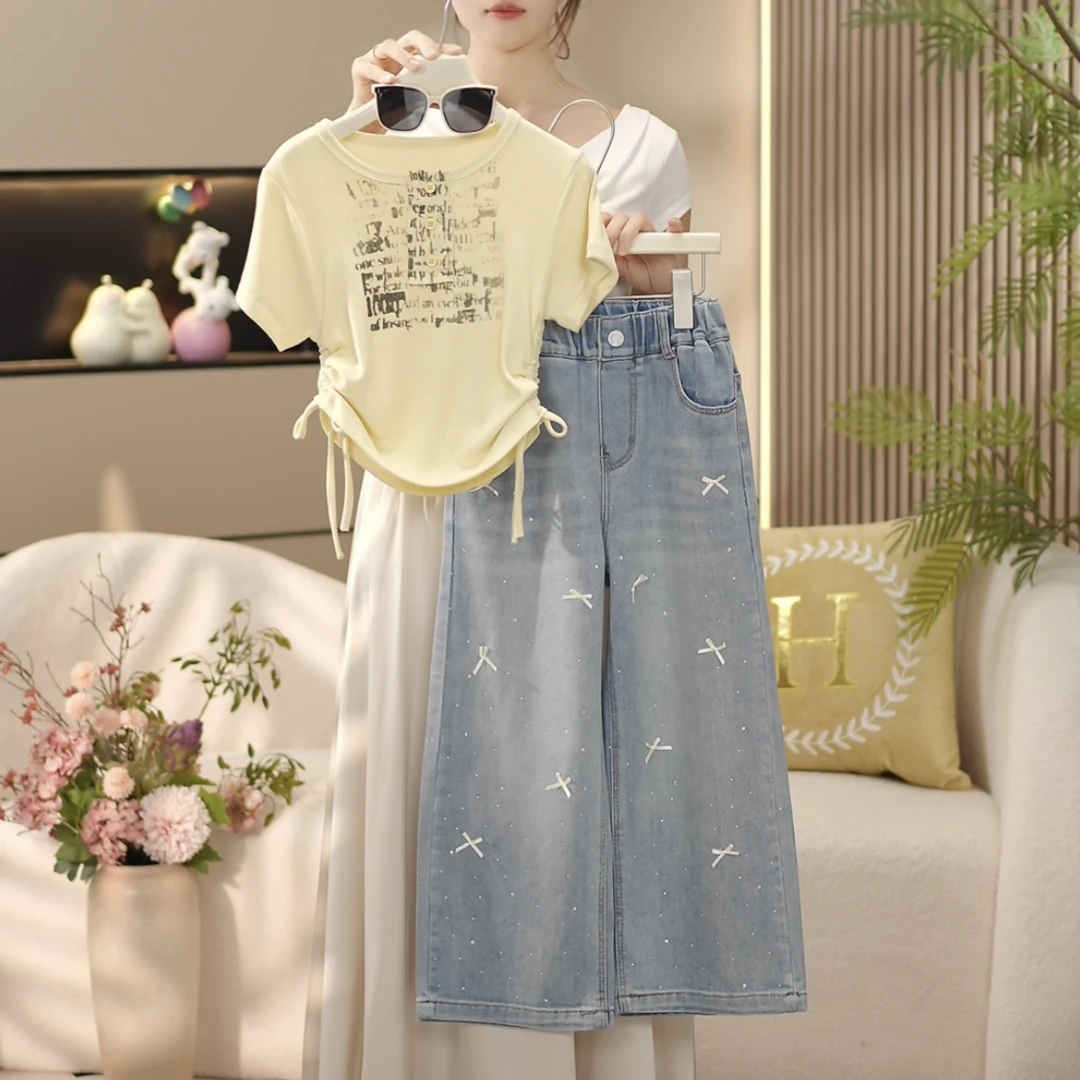 boboe/波波鹅2025夏季新款设计感套装时尚百搭上衣+裤子—Y4276