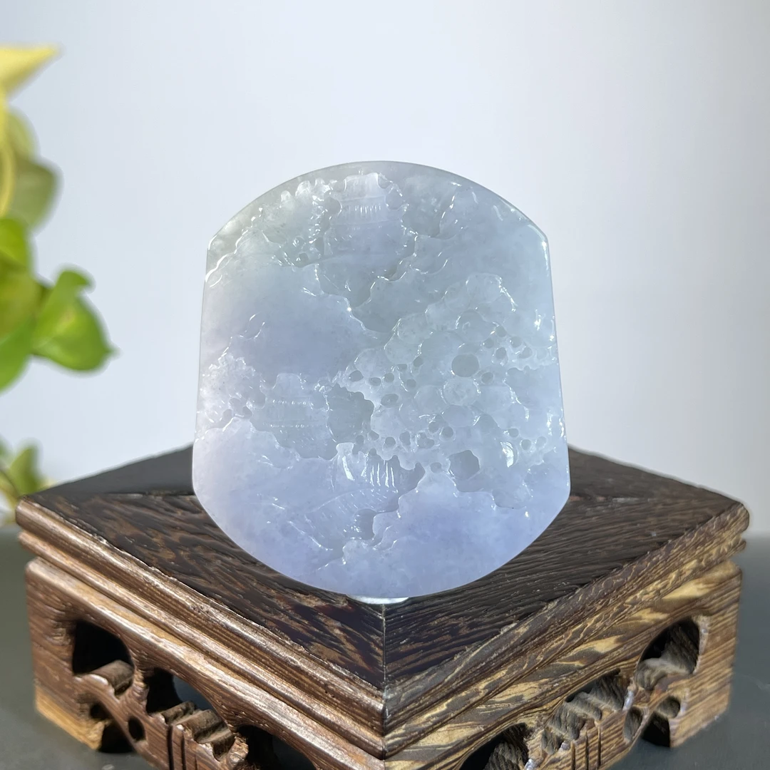 JCB06-59 天然缅甸A货翡翠 山水牌