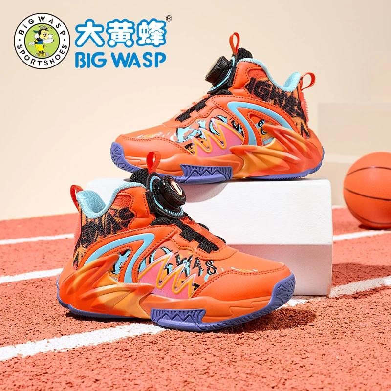 大黄蜂童鞋儿童篮球鞋秋冬男孩大码运动鞋二棉保暖青少年实战球鞋