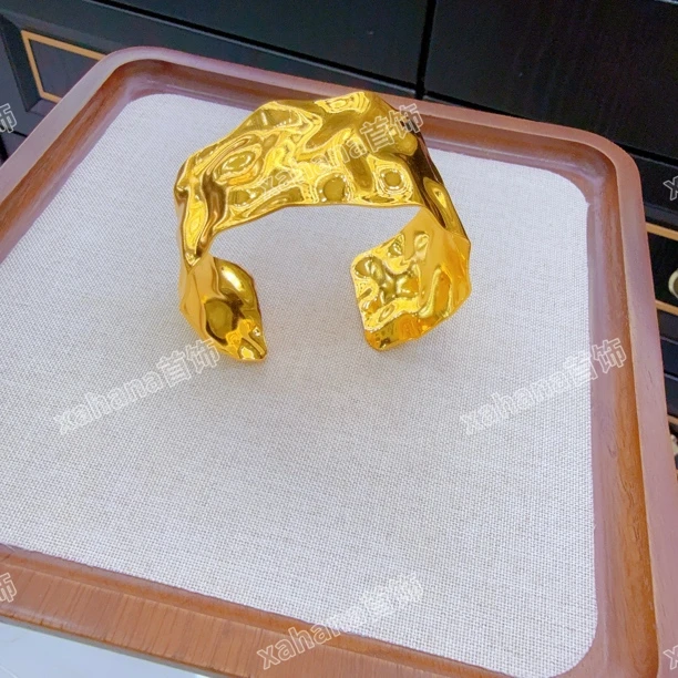 铜合金手镯 熔潮流气质百搭金子同款手镯网红个性