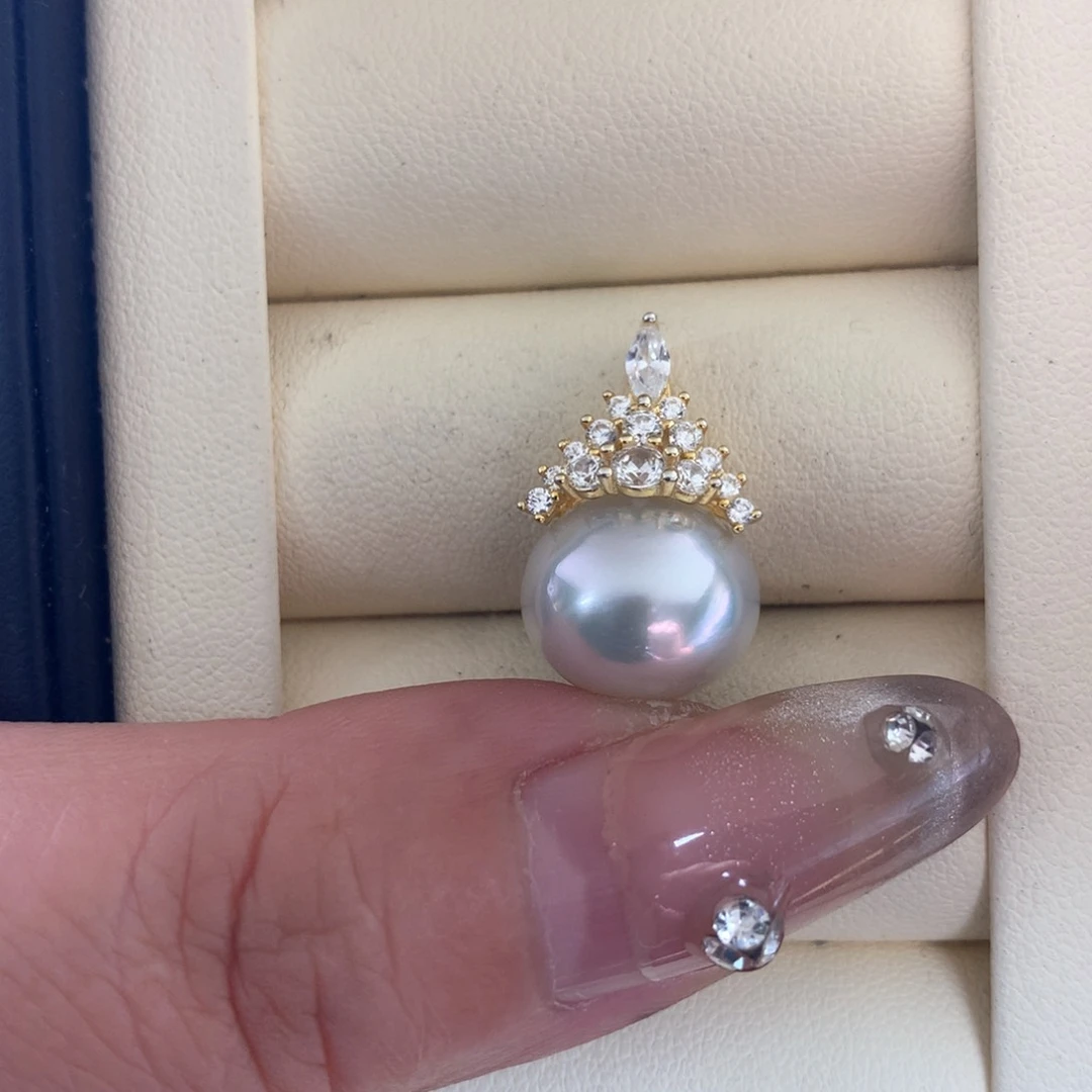 海水珍珠颈饰银S925镶嵌