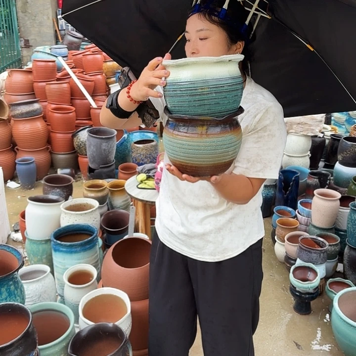 口20高16。 两个盆