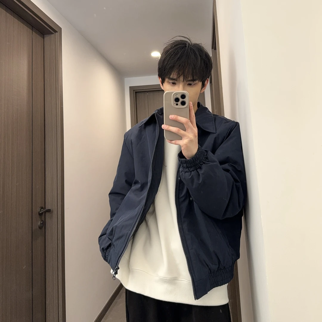 男生肩宽棉衣基础款加厚外套加棉夹克衫cleanfit百搭外套