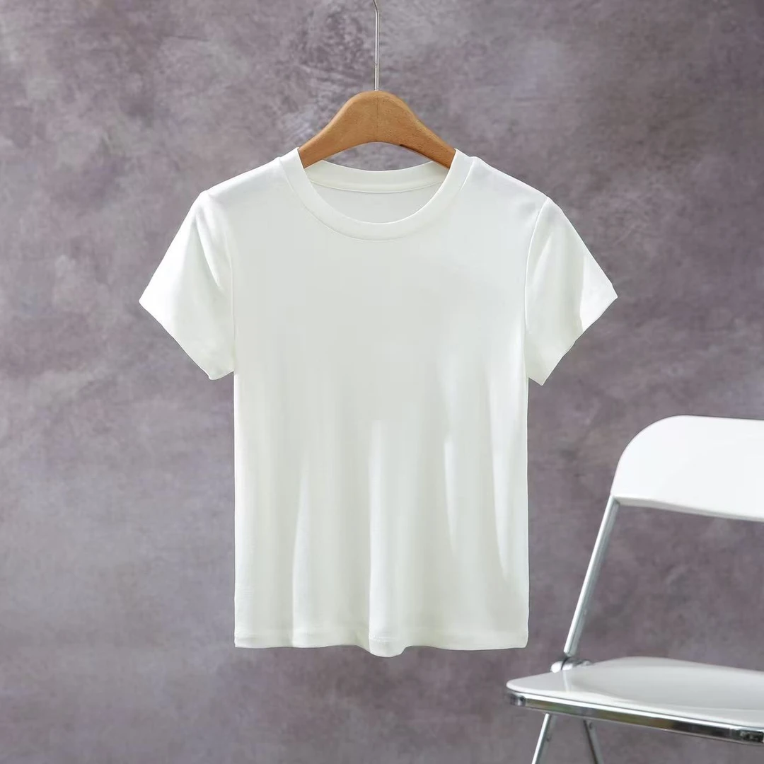 XCENN/醋酸天丝羊毛修身圆领短袖QS0A2509