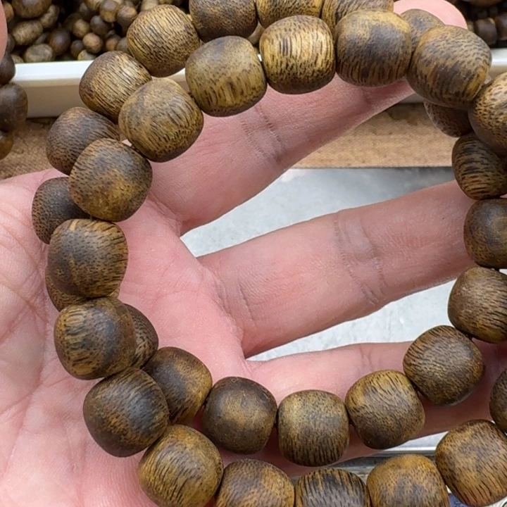 小***木沉香手串乌身手串18克加