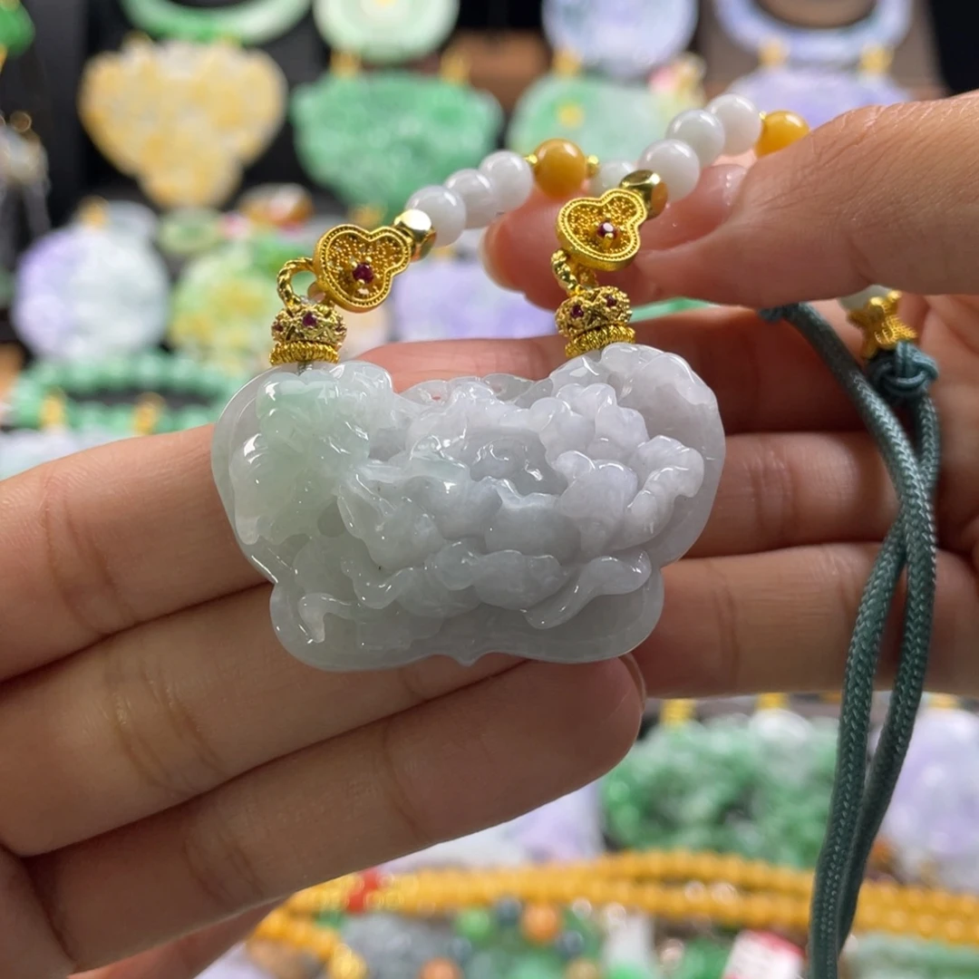 翡翠未镶嵌颈饰代编织