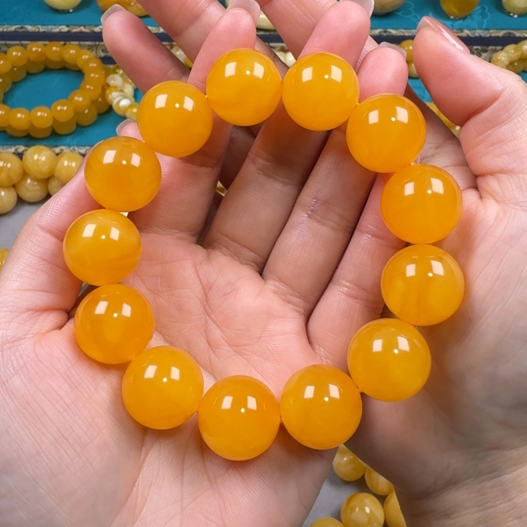 琥珀未镶嵌手链同料