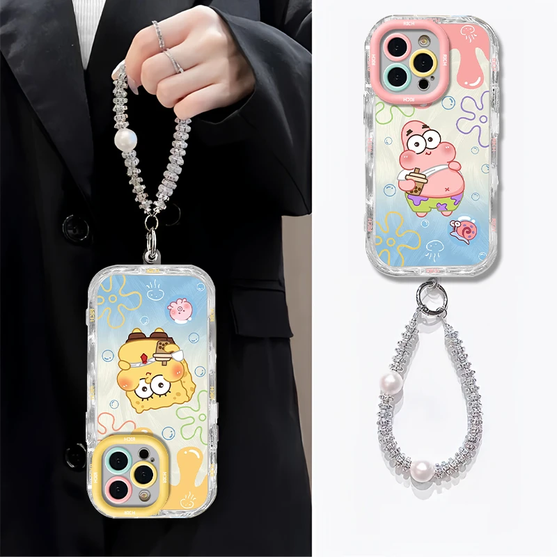 海绵宝宝Q版适用苹果15/16promax手机壳vivo华为mate70小米14/13