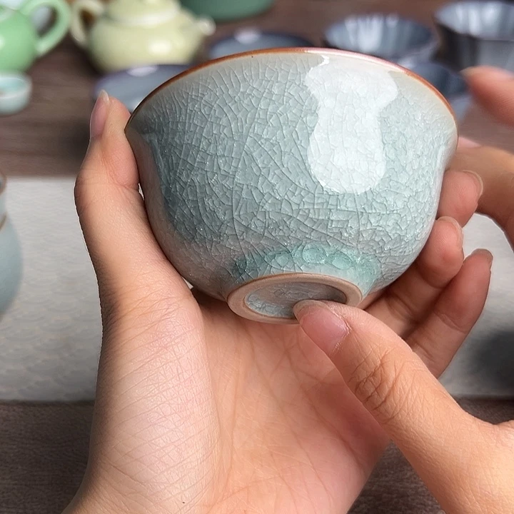 龙泉云间青瓷小米茶器