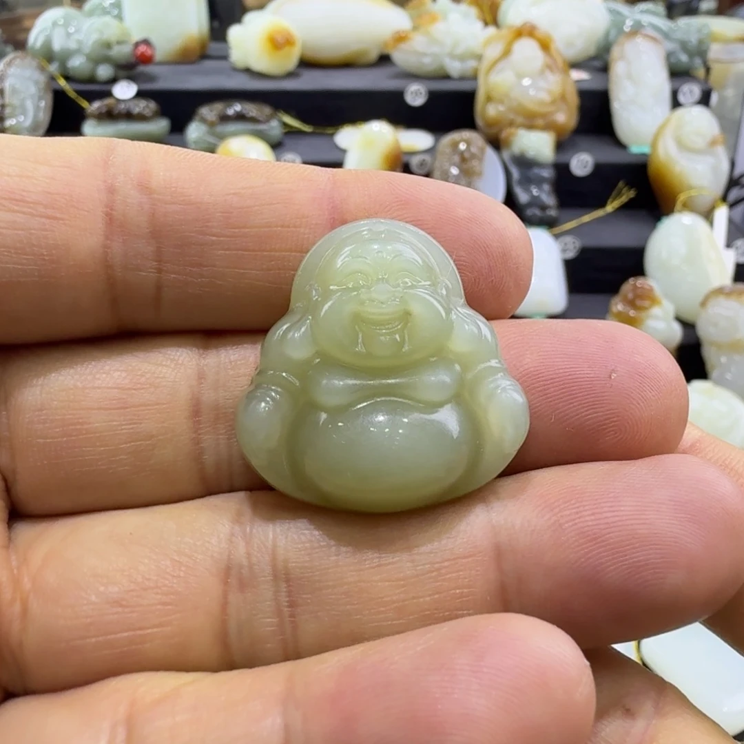 吊坠(赠链)未镶嵌和田玉弥勒佛