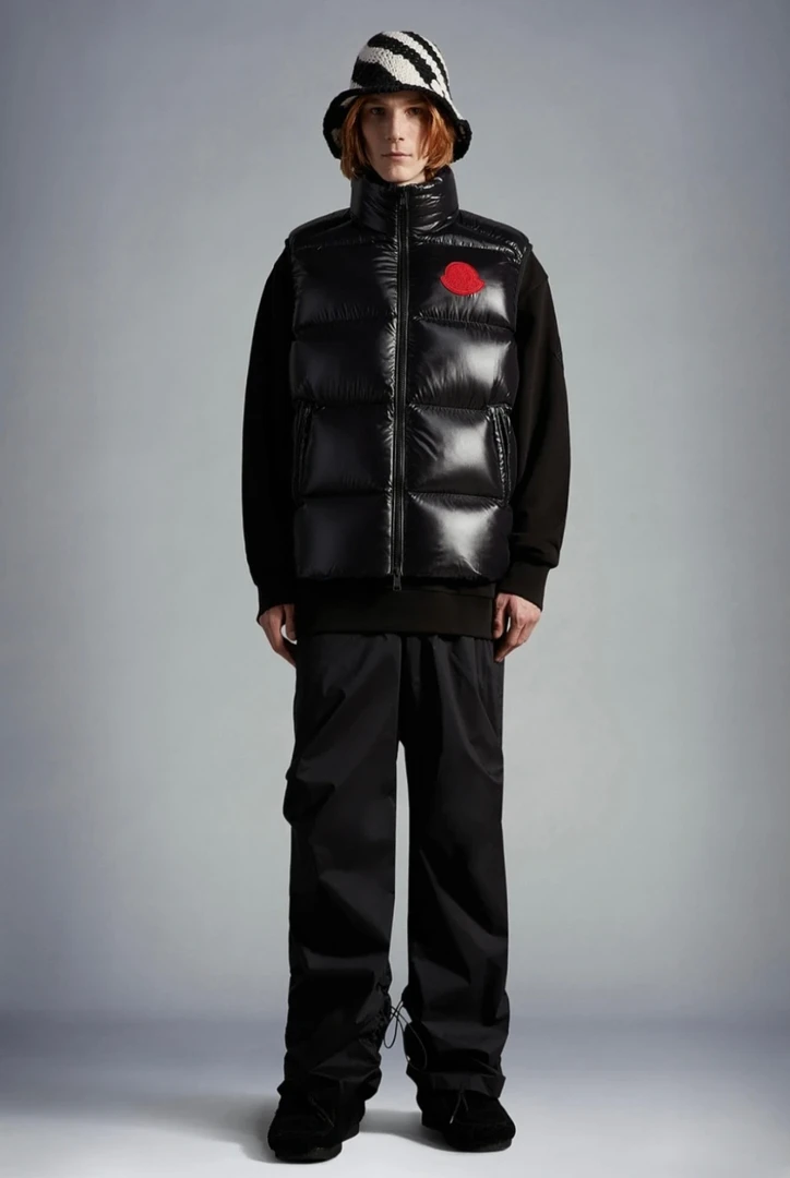 99新 MONCLER 娜娜专属 2码 红色logo图案马甲