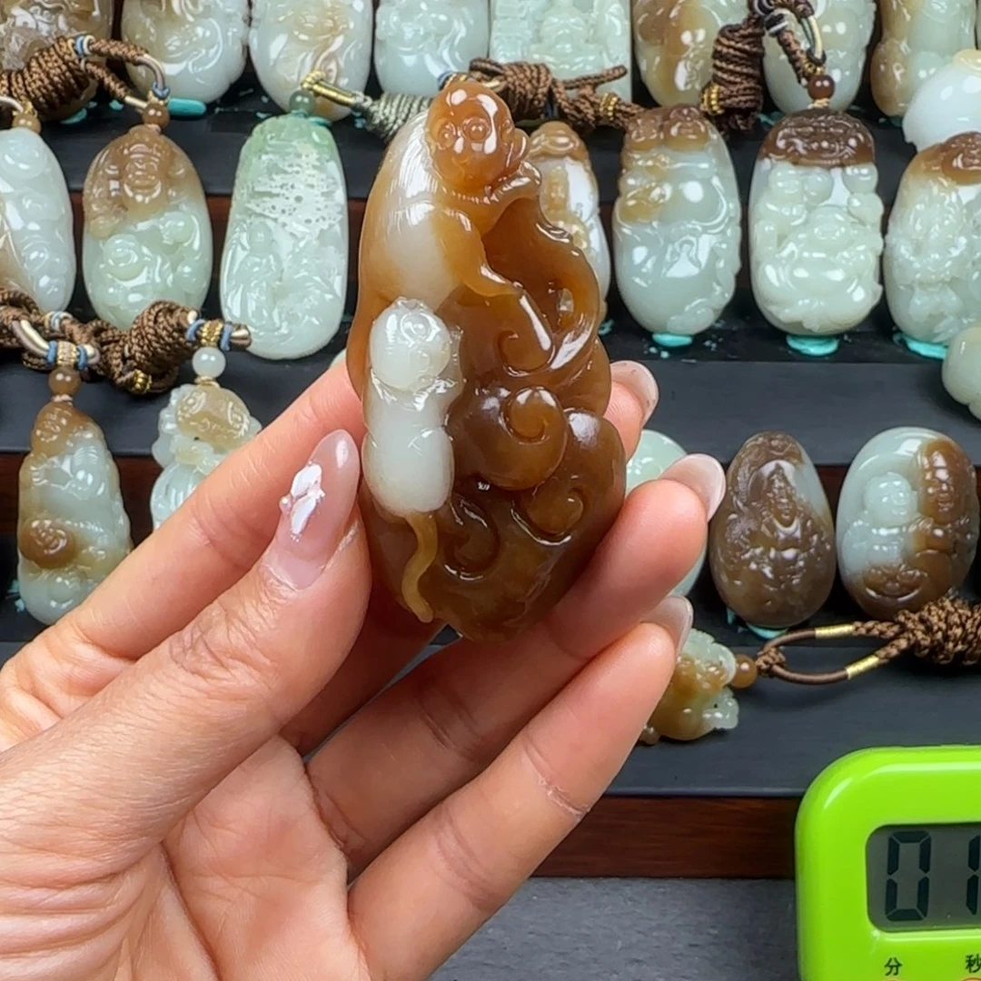 和田玉挂件未镶嵌伏**龙