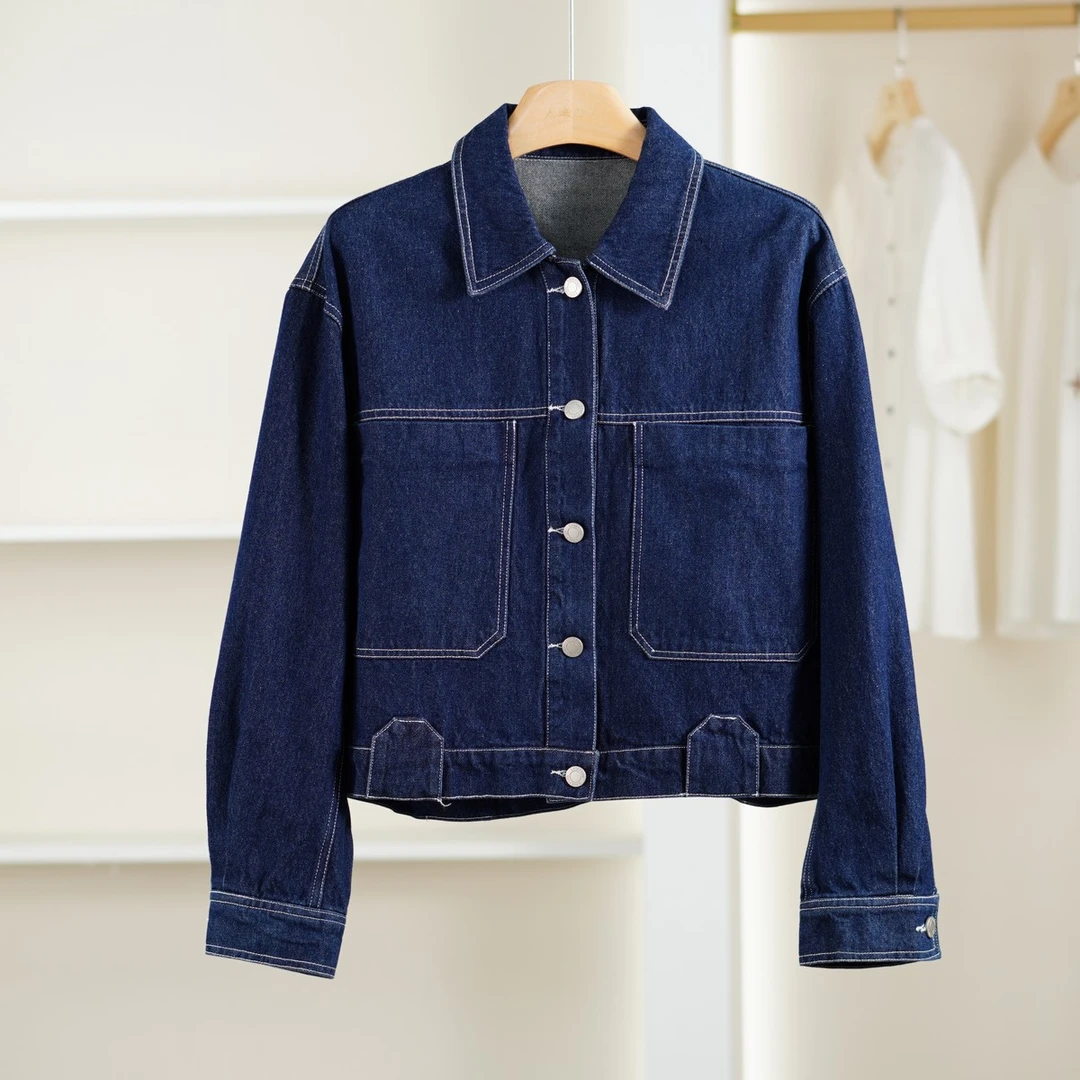 麦迪尚品【夕Y】50909234 棉简约百搭牛仔外套春秋女装专柜正品