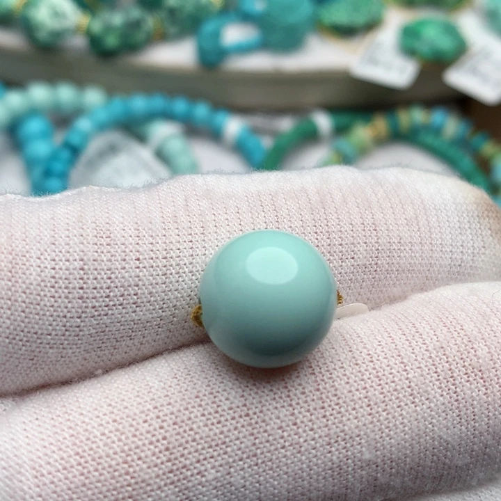 绿松石未镶嵌珠宝奇石13.1mm