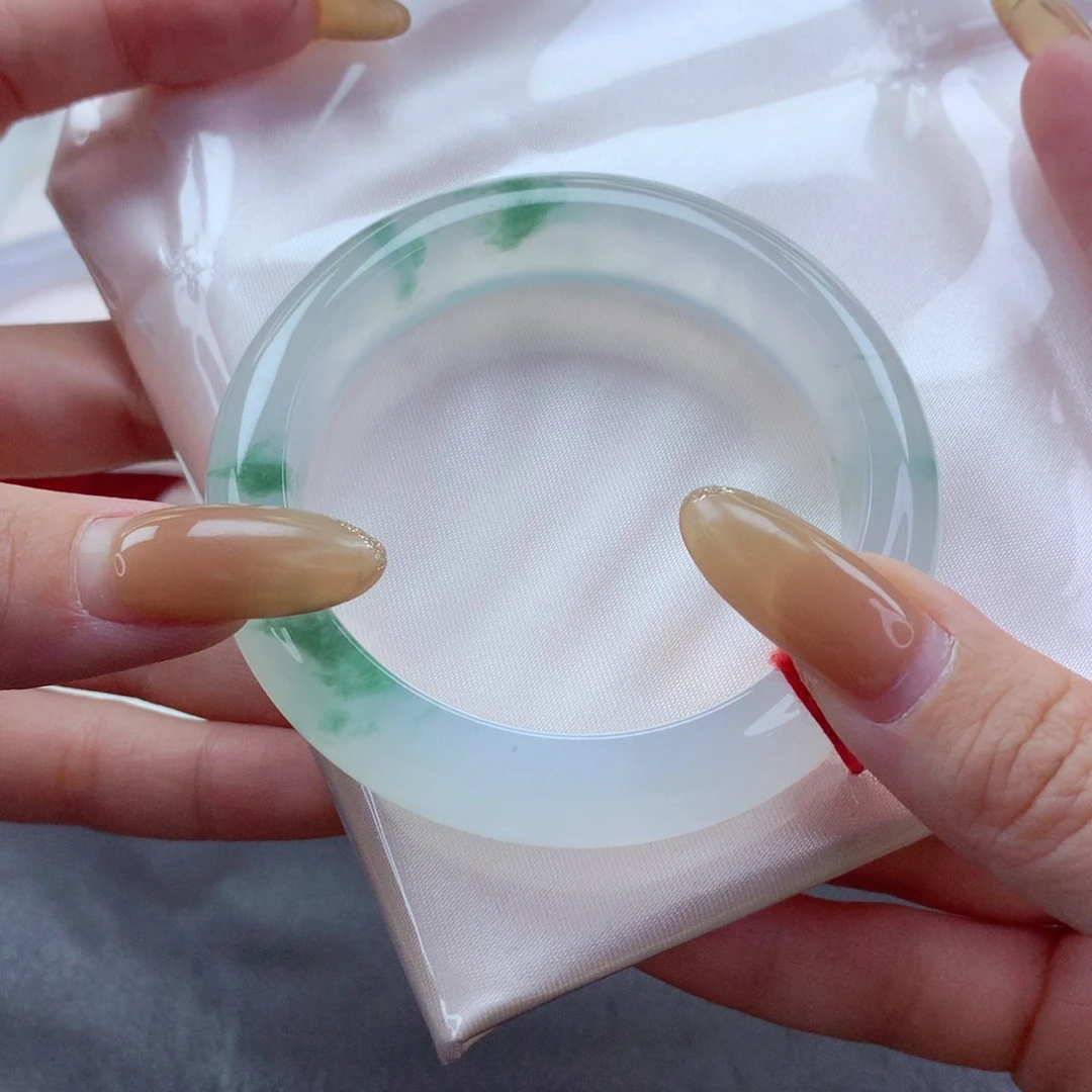 未镶嵌手镯翡翠9905栀子花开 高品质