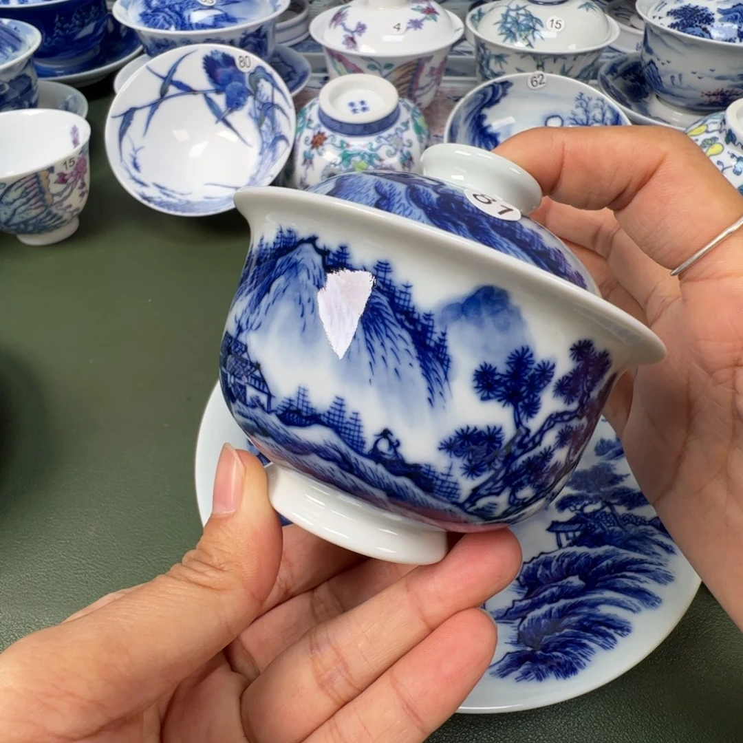 陶瓷景德镇纯手工纯手绘茶具木木81