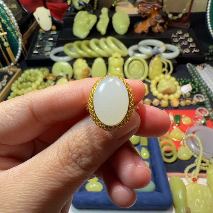 和田玉颈饰银S925镶嵌