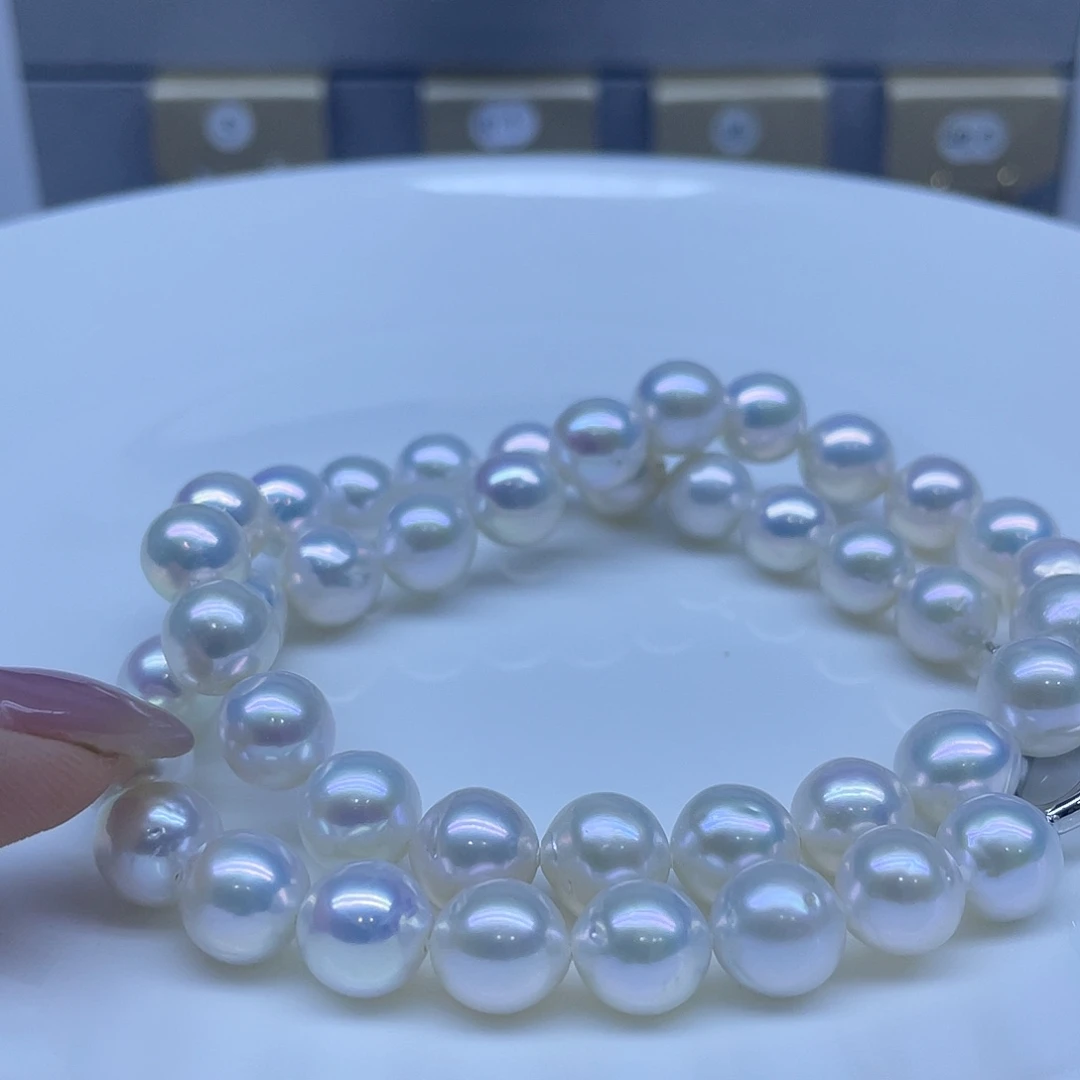 银S925镶嵌淡水珍珠颈饰