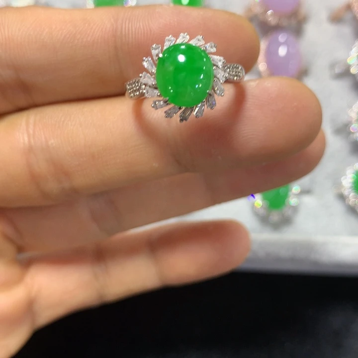 未镶嵌戒指翡翠翡翠戒指