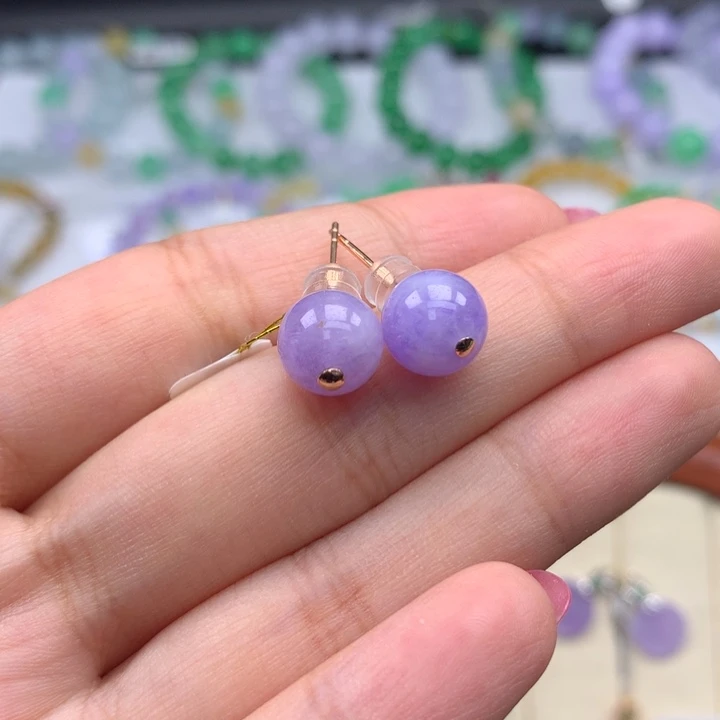 毛衣链18K金镶嵌翡翠