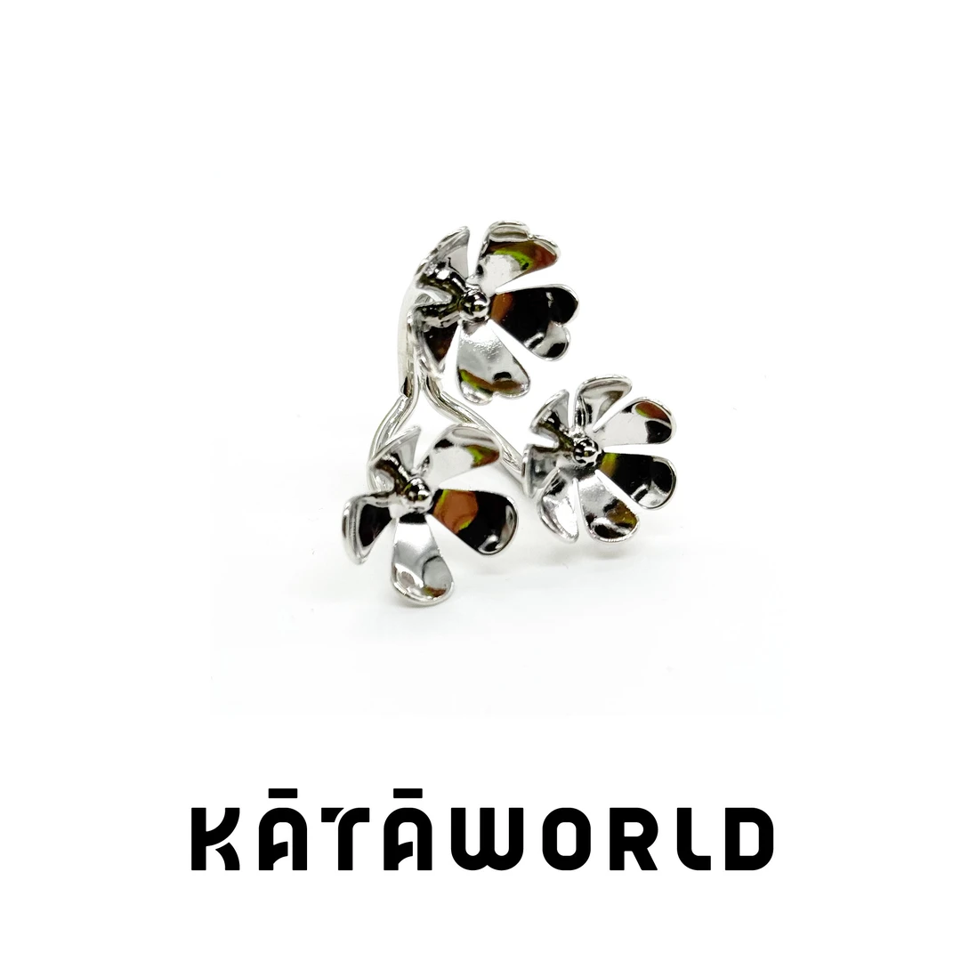 KATAWORLD 铜合金戒指 【主理人】空想花火三花戒指