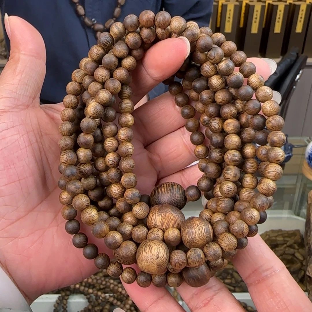 手串沉香多样性发06圆珠张勺子高货10克双圈