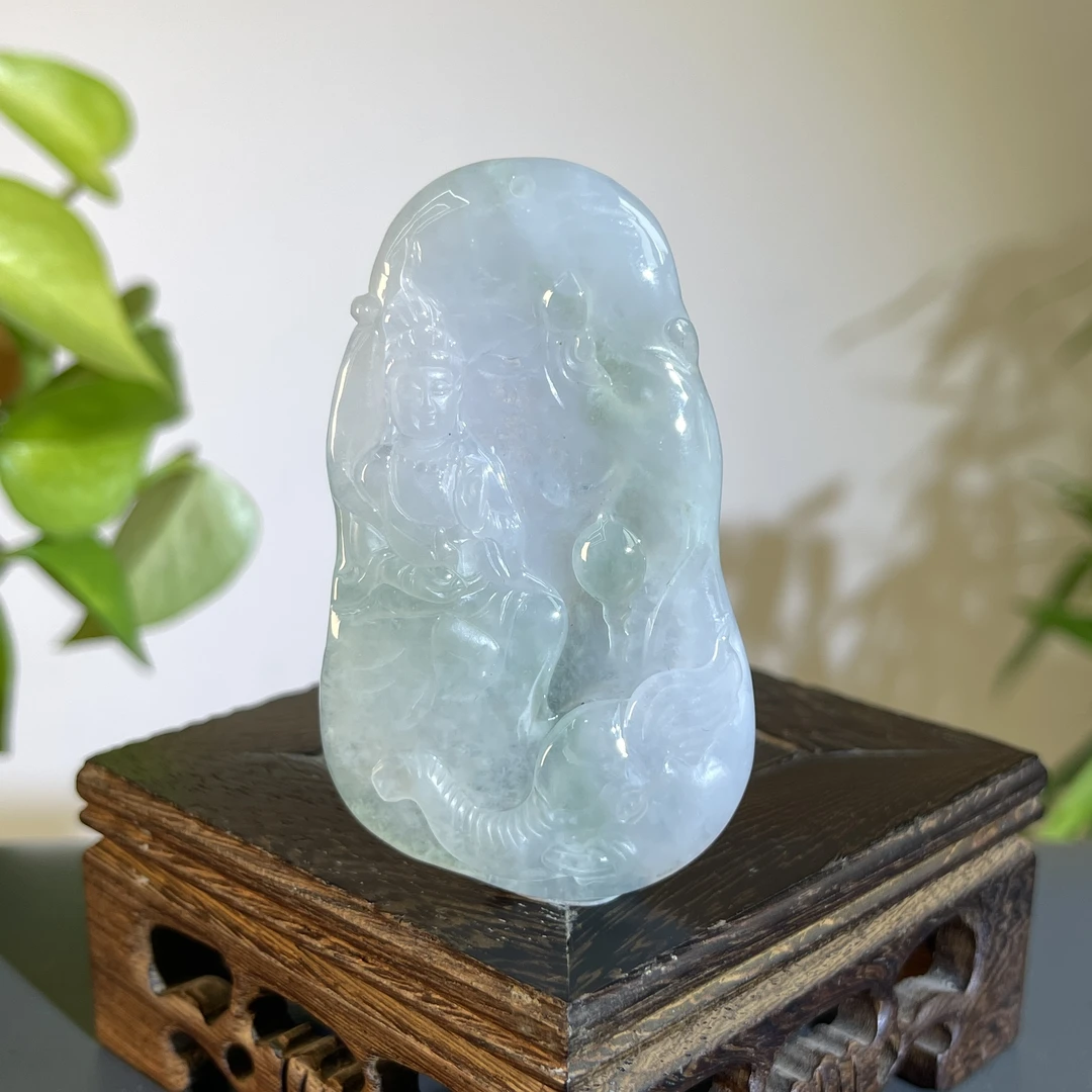 JTB01-127  天然缅甸A货翡翠  普贤