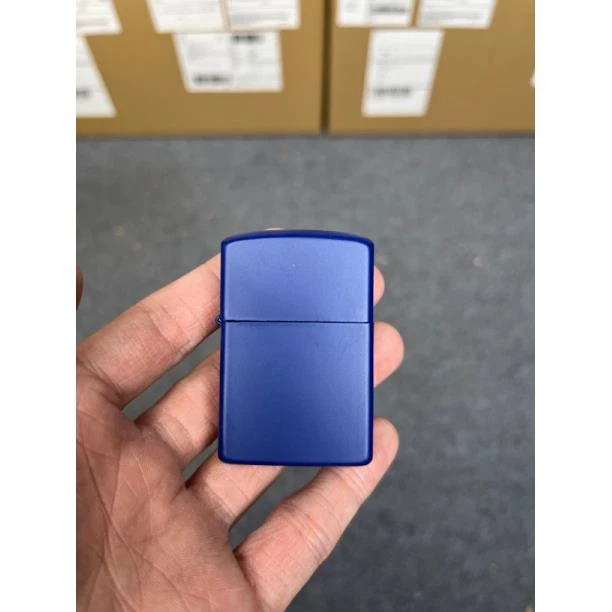 经典蓝色纯色金属煤油打火机光板创意设计6707（需自行加油）