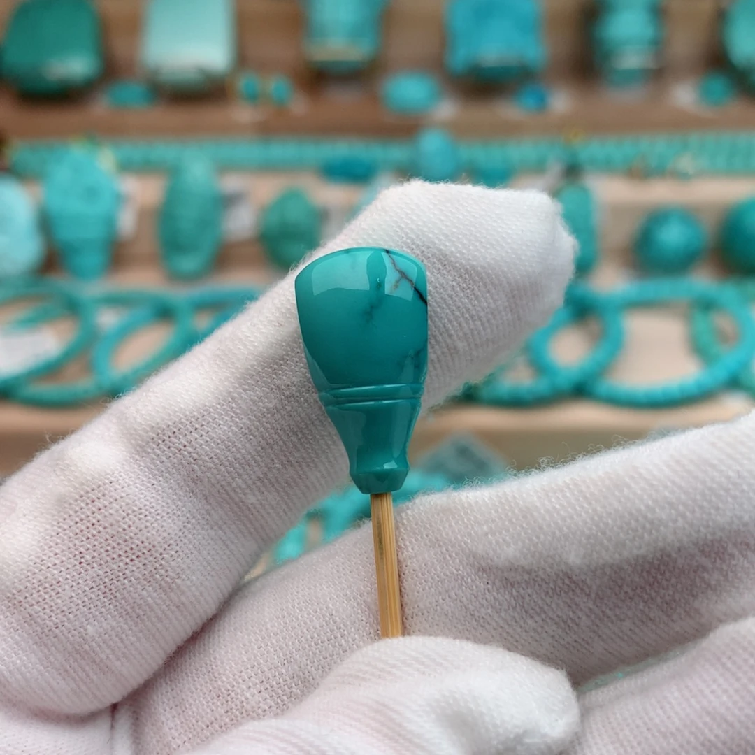 未镶嵌绿松石珠宝奇石10.8mm