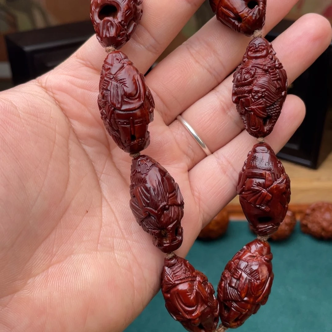 橄榄核吊坠一**间煜八仙献寿001