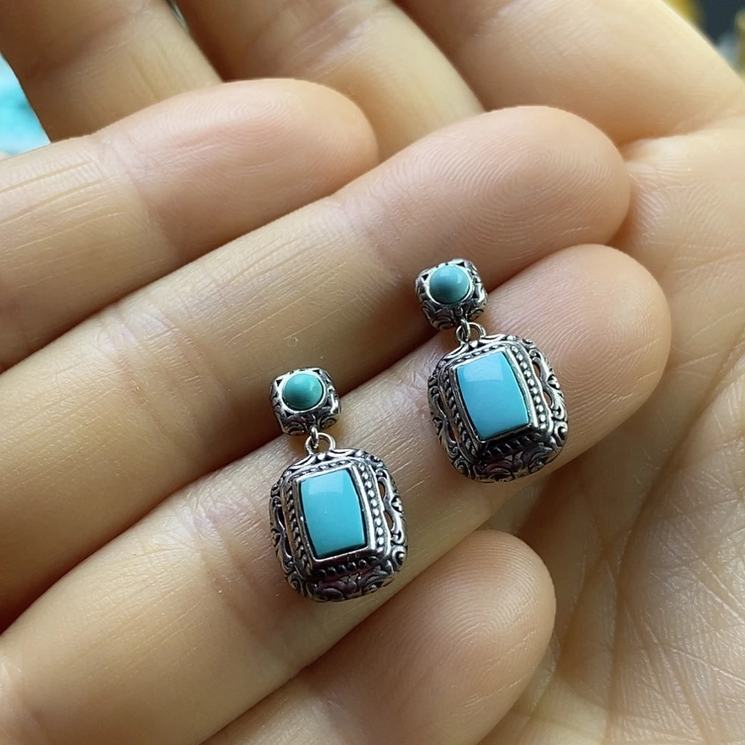 绿松石银S925镶嵌配饰