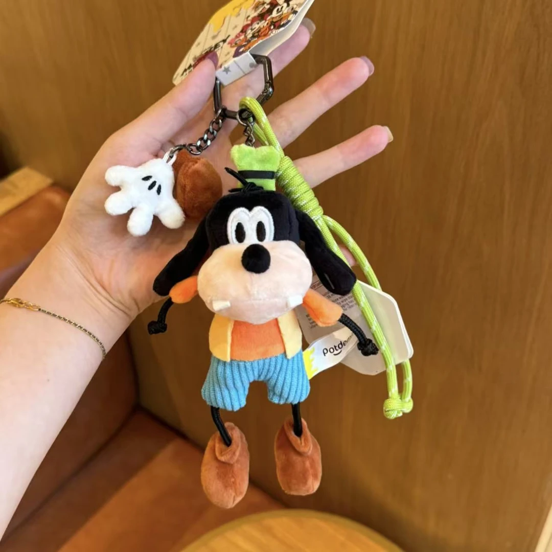 正版米奇高飞包包miu系挂件卡通可爱毛绒唐老鸭钥匙扣编织绳公仔
