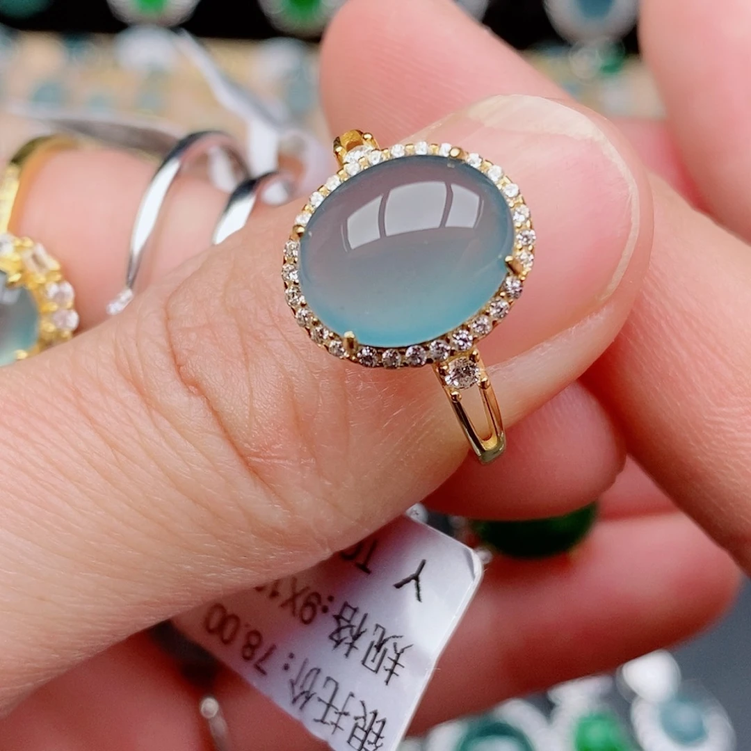 银S925镶嵌戒指翡翠