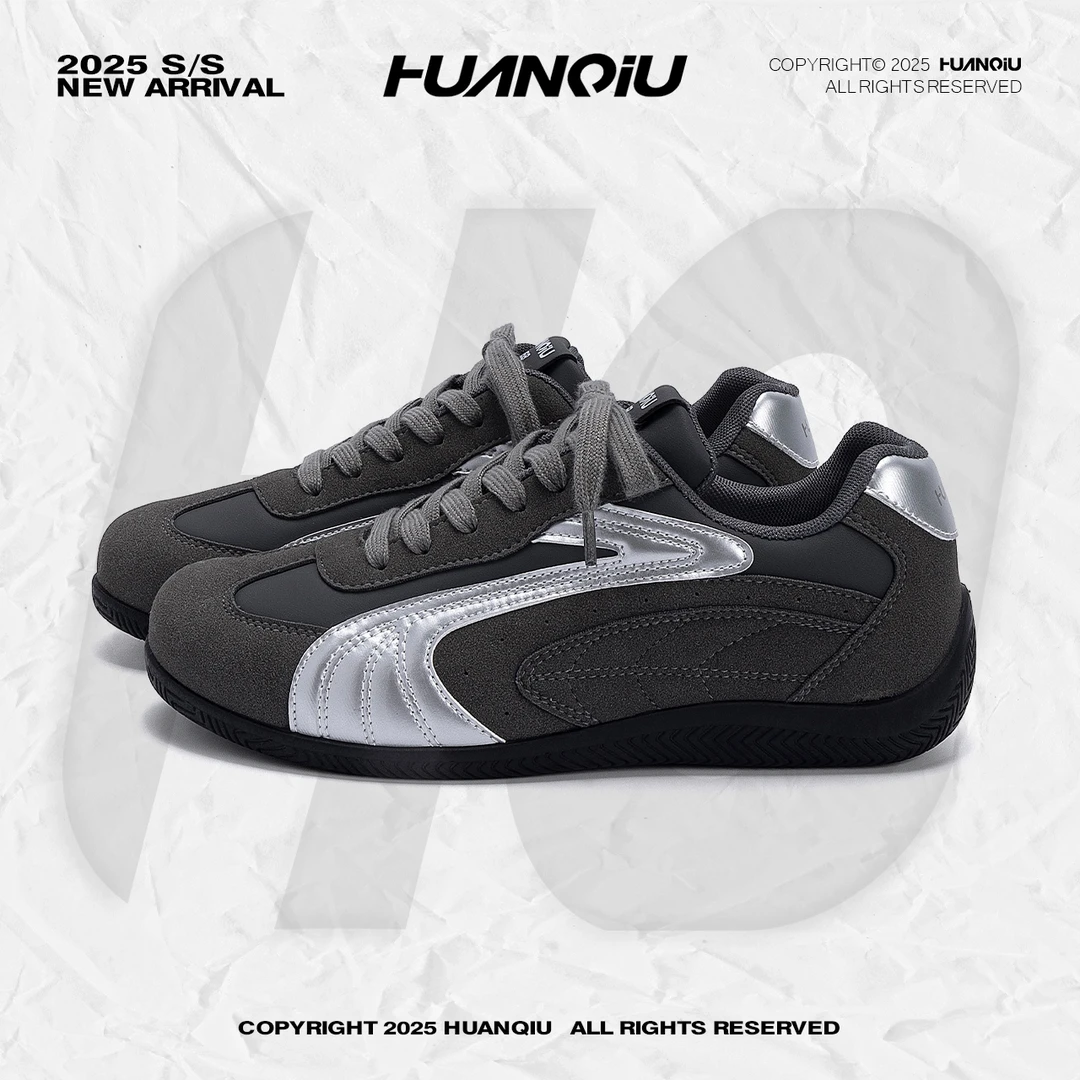 环球复古休闲赛车鞋男款2025秋季新款百搭鞋子男时尚内增高德训鞋