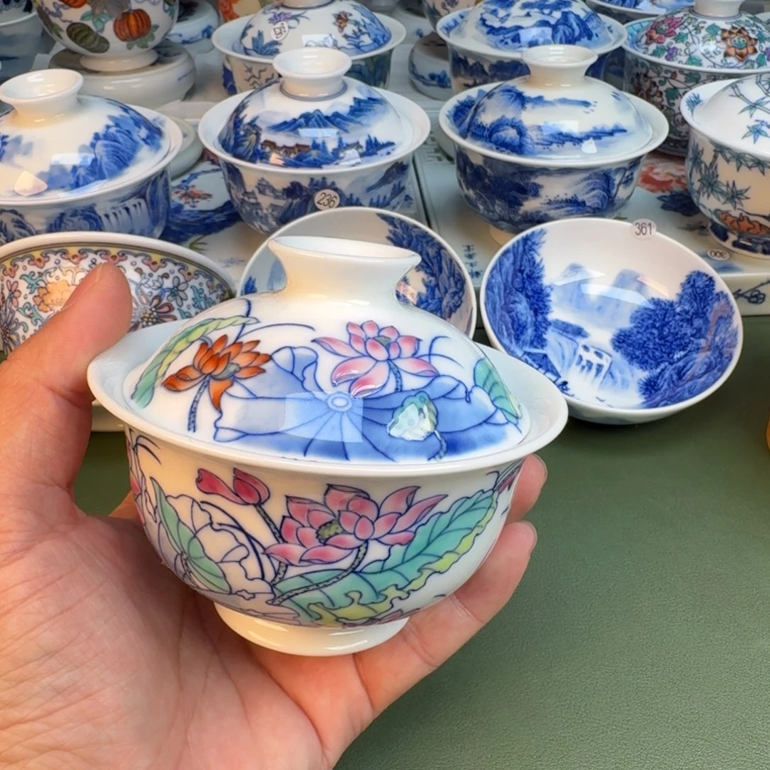 陶纯手工纯手绘茶具石头366