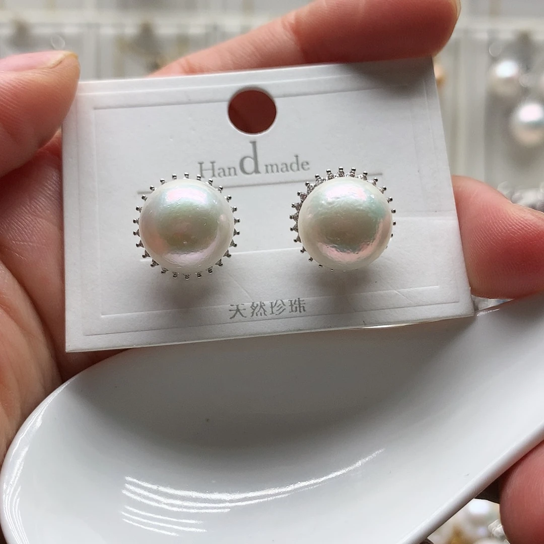 淡水珍珠银S925镶嵌颈饰