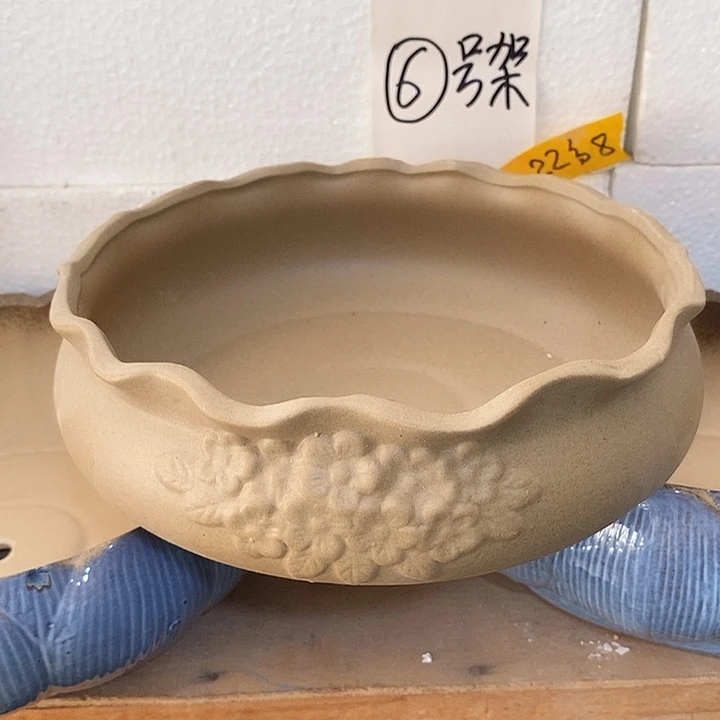 摆件陶盆有孔 微瑕介意勿拍