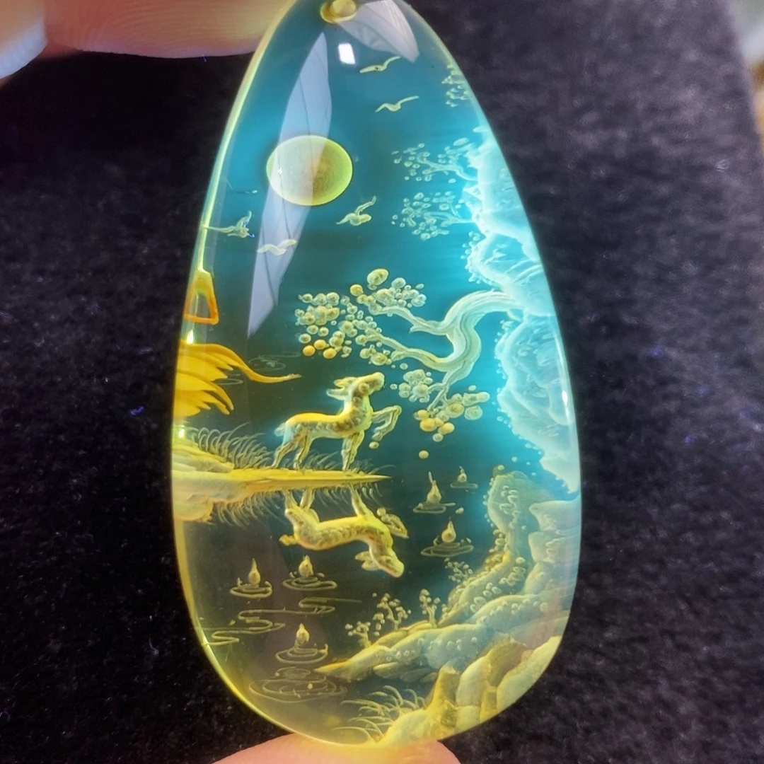 金珀未镶嵌吊坠(不含链)