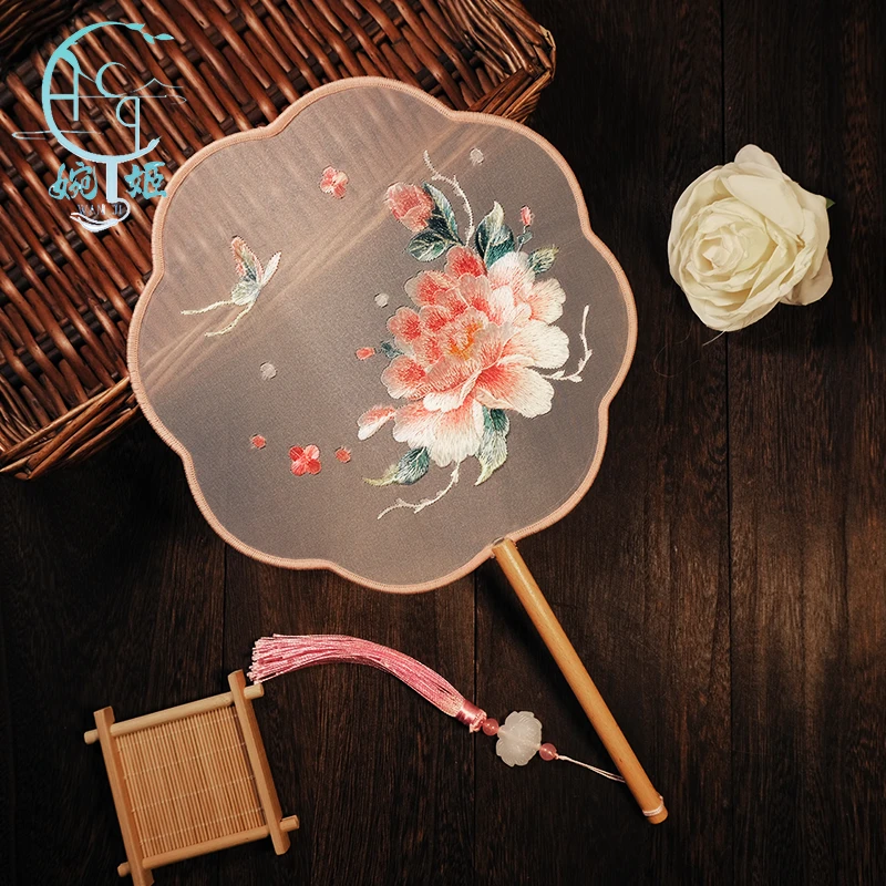 双面绣八瓣粉嫩仙子