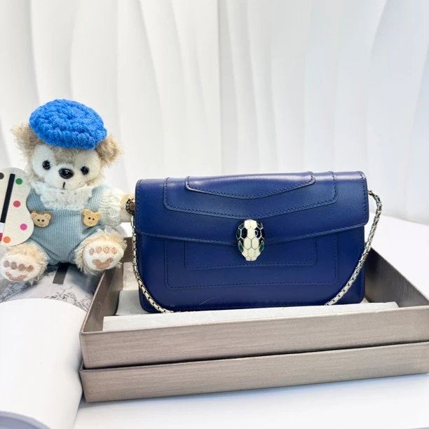 99新 BVLGARI/宝格丽 Mini手提蛇头包/8243