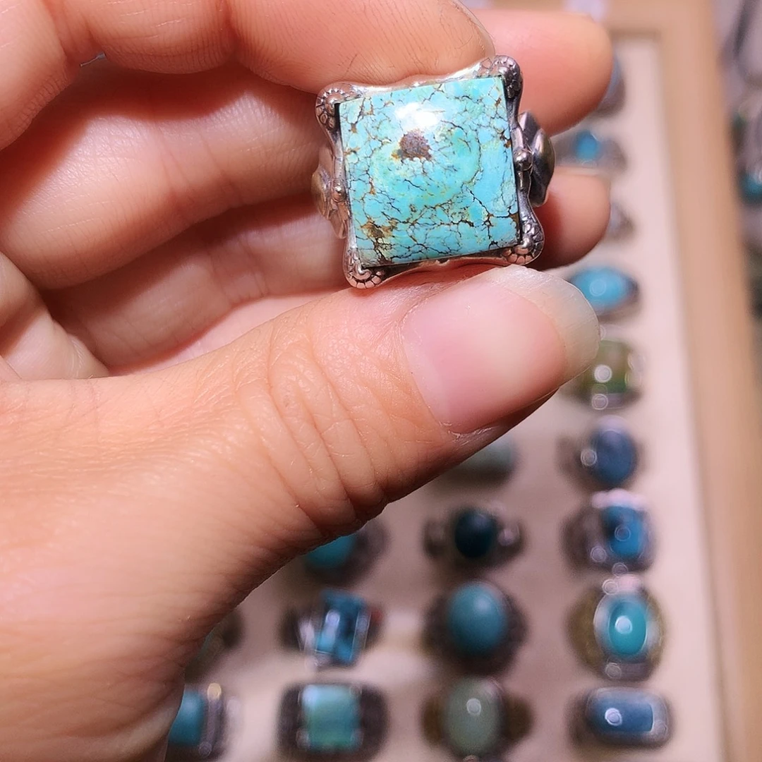 绿松石银S925镶嵌颈饰