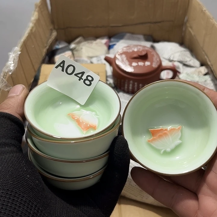 瓷片茶摆件工艺品摆件666