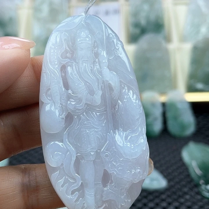 颈饰未镶嵌翡翠天然翡翠A货，玉龙关宫
