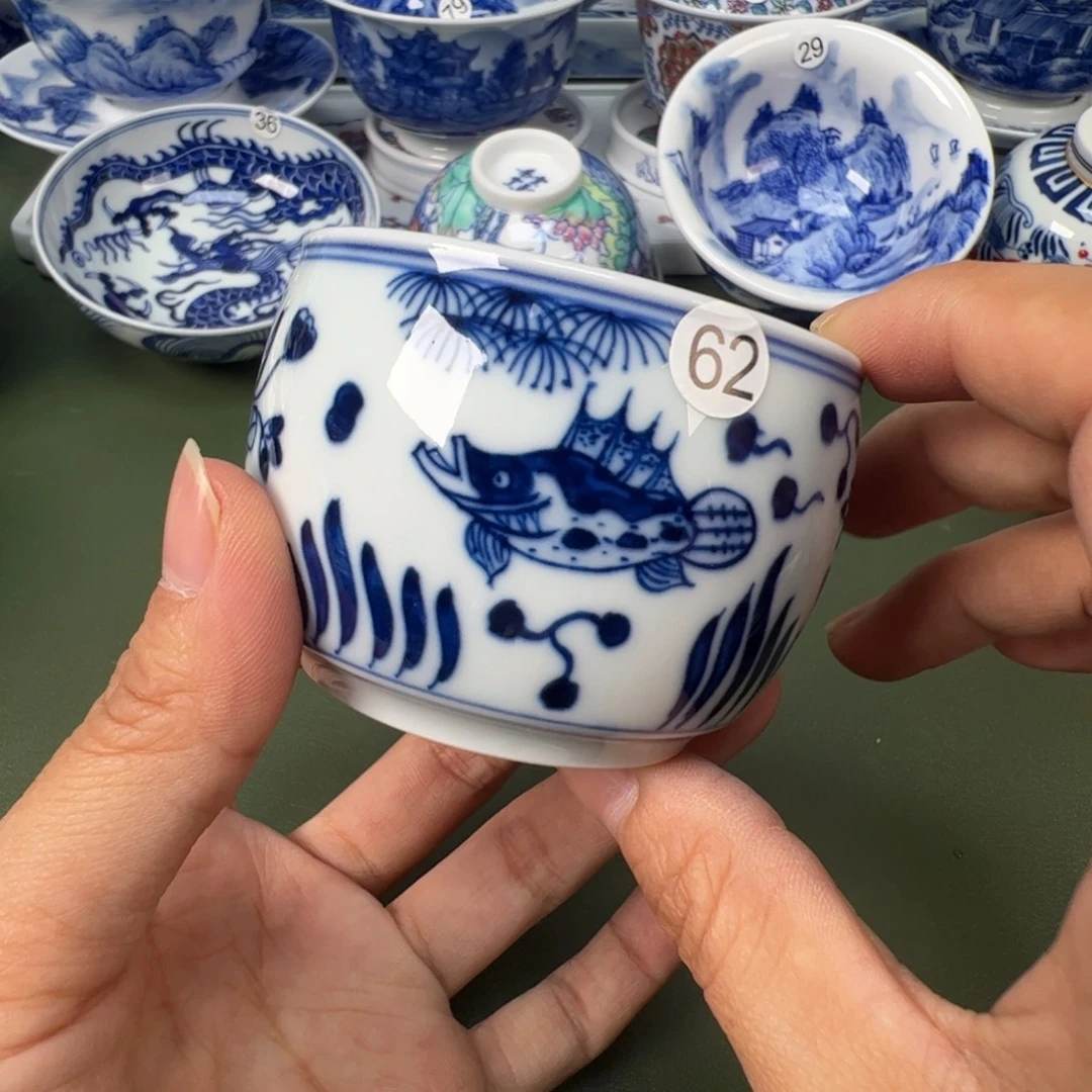 陶瓷景德镇纯手工纯手绘茶具木木62